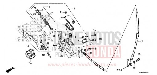 FR. BRAKE MASTER CYLINDER CRF250RH de 2017